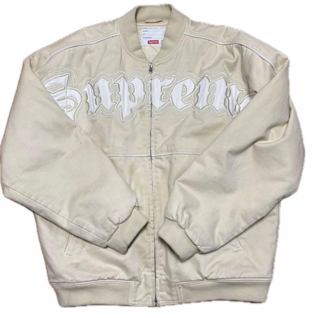 ジャケット・アウター Supreme Twill Old English Varsity Jacket