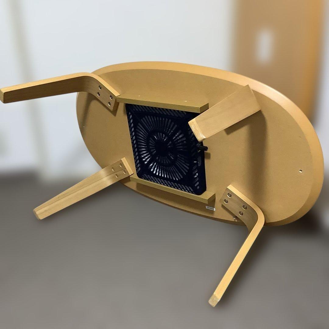 無印良品コタツ　ダイニングテーブル 1100x620x380mm オーバル型