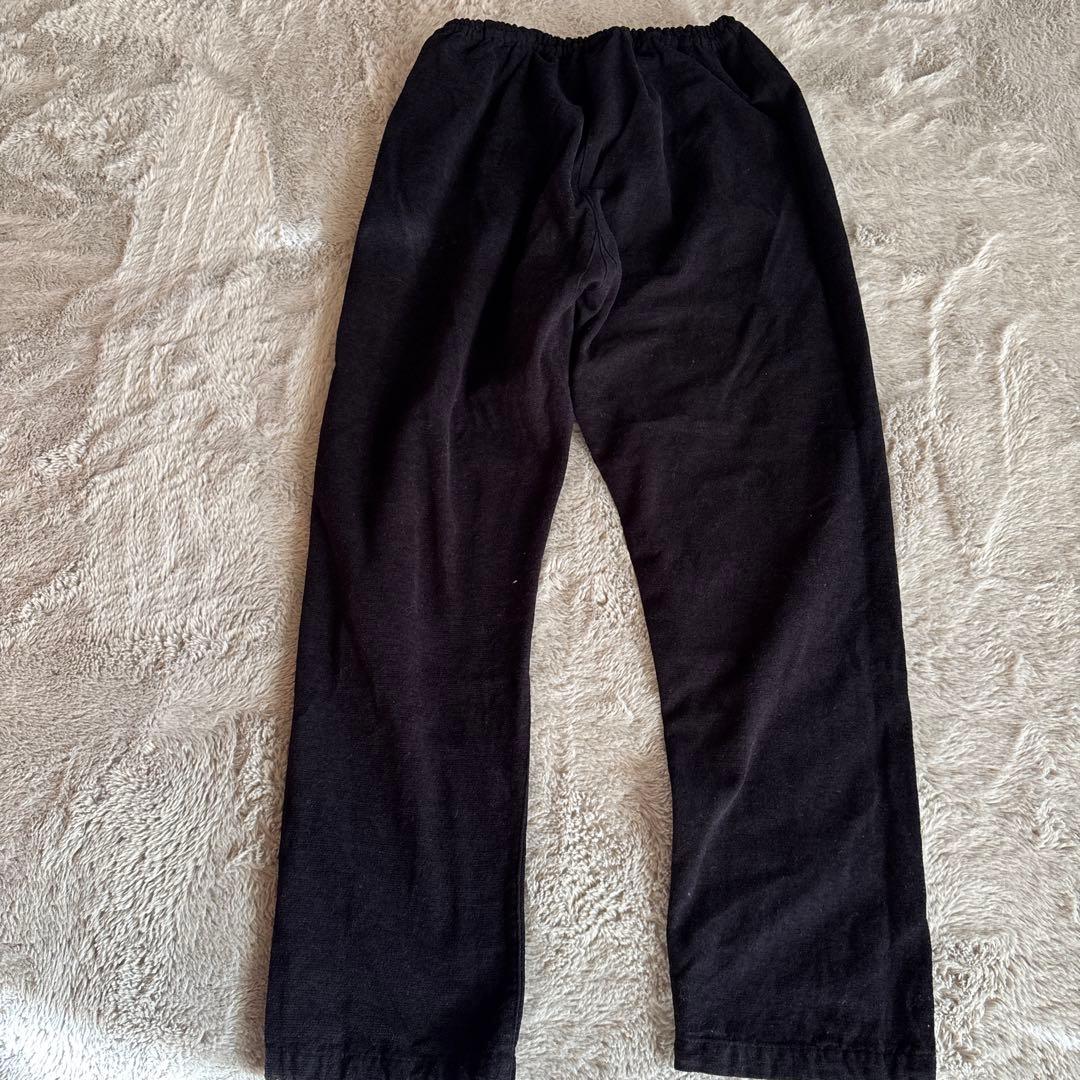 【美品】うなぎの寝床 ブラック 起毛 パンツL ユニセックス 日本製