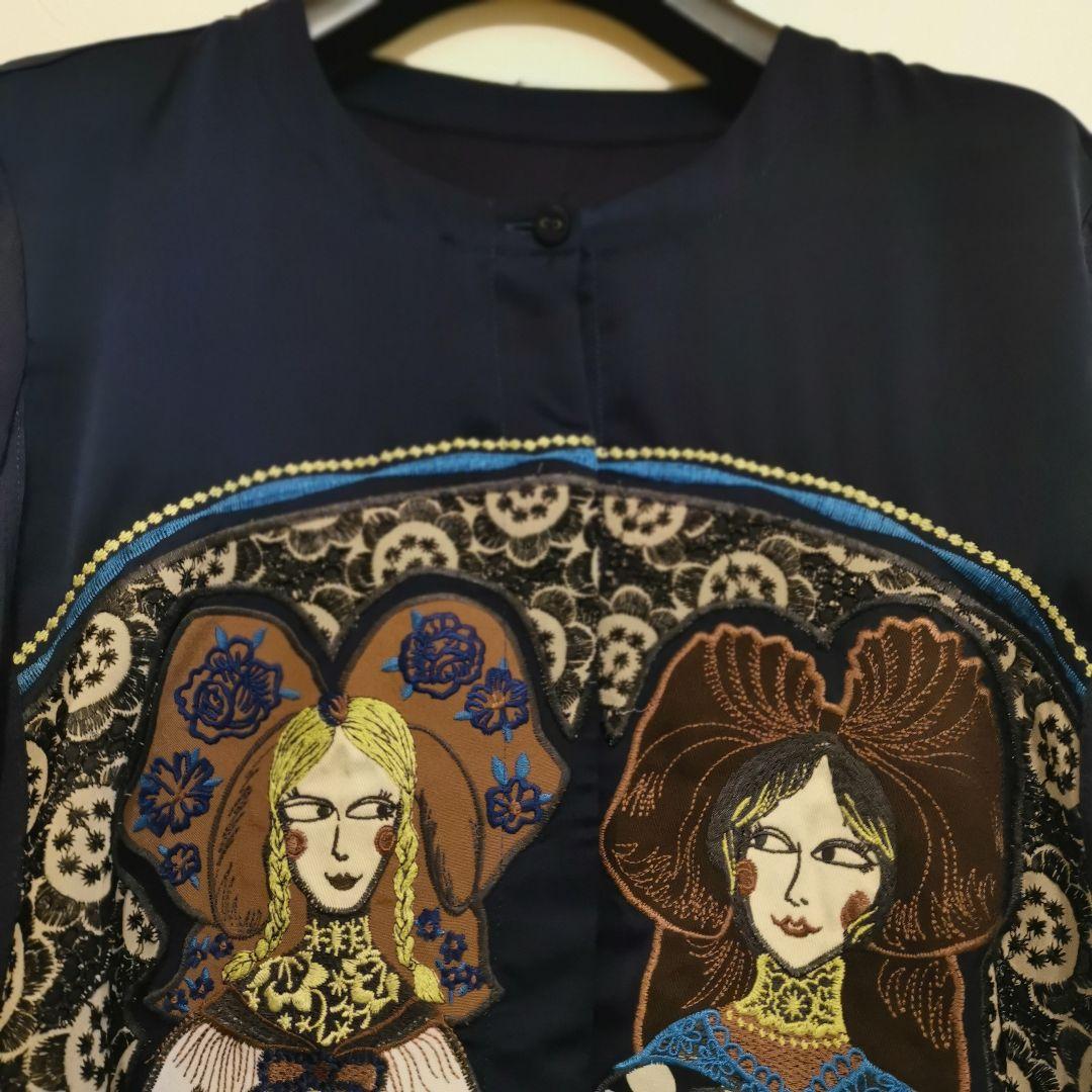 【美品】トクコプルミエヴォル　ネイビーチュニック