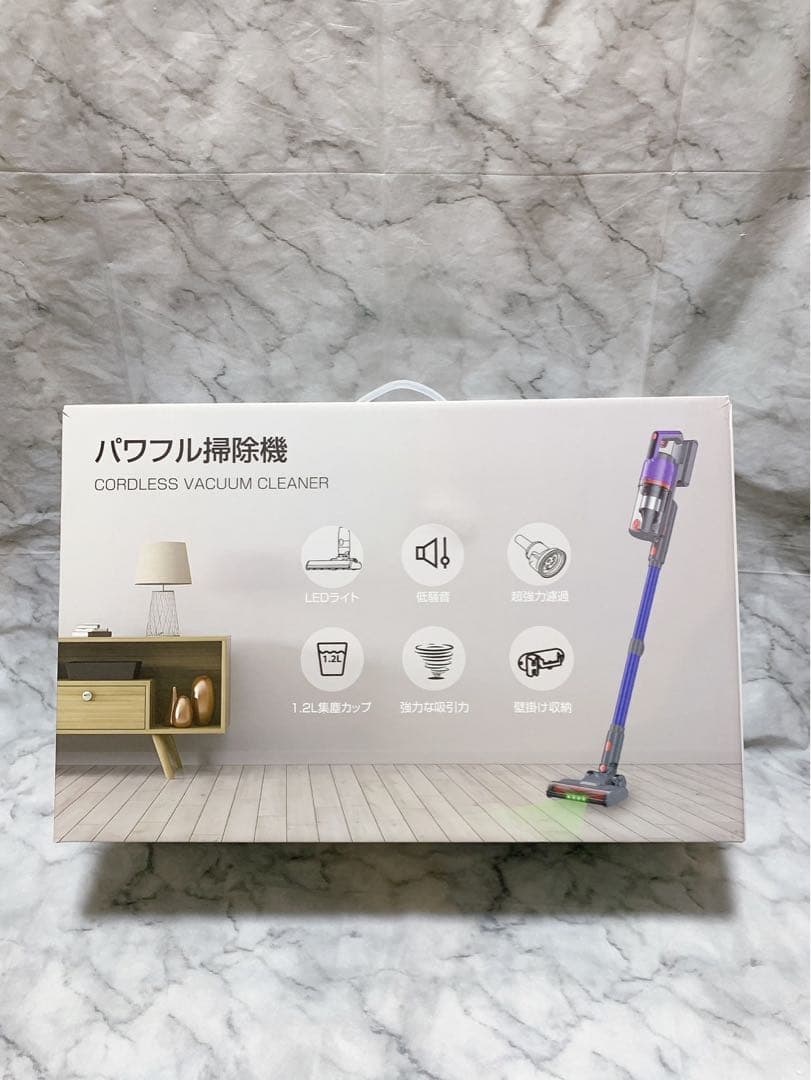 最新✨掃除機 コードレス 75kPa強力吸引 軽量 グリーンLED搭載 低騒音