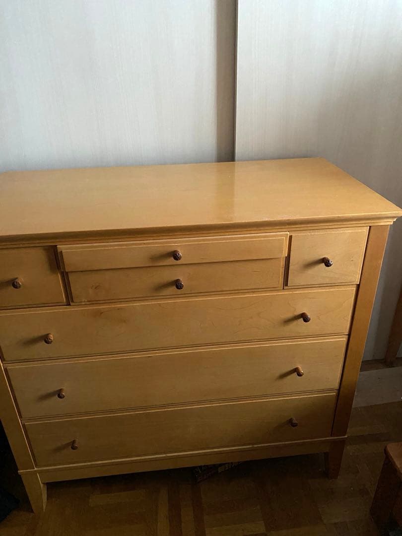 旭川家具メープル無垢材のチェスト