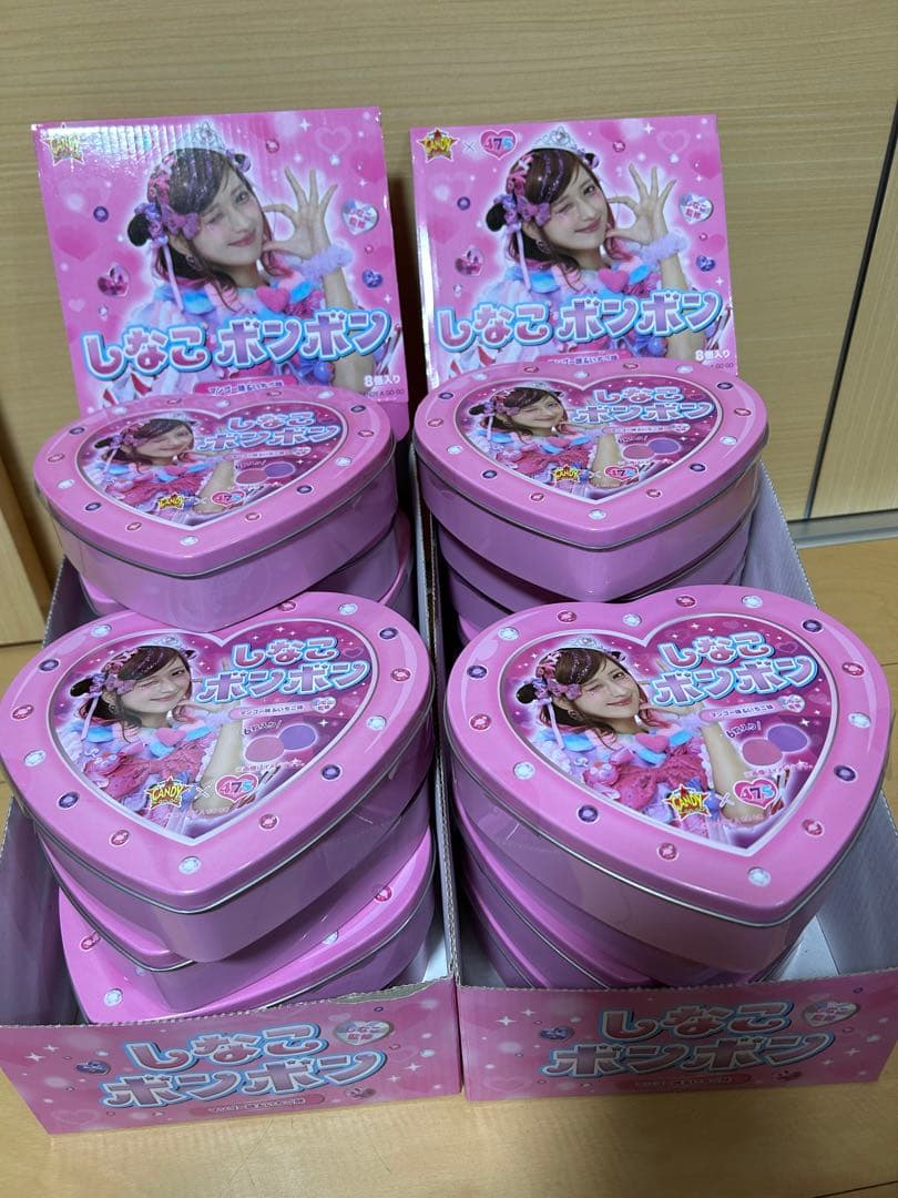 しなこボンボンマンゴー味&イチゴ味ハート型 7新品未開封お得な6缶まとめ売り