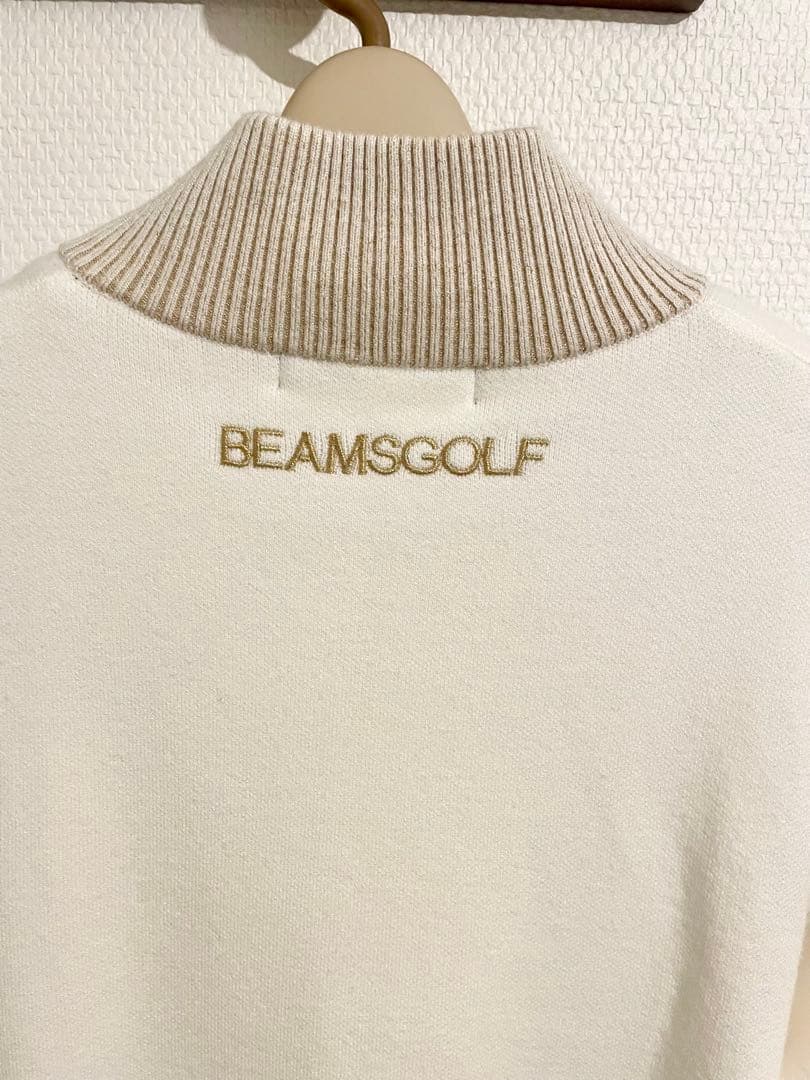 BEAMS GOLF 防風ニット ジャケット L アイボリー