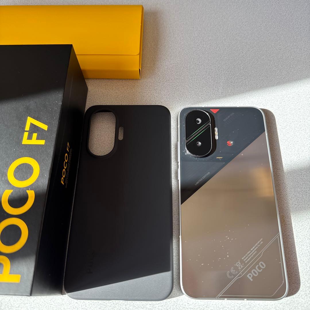 Xiaomi Poco F7 シルバー 本体 充電器 ケース付き