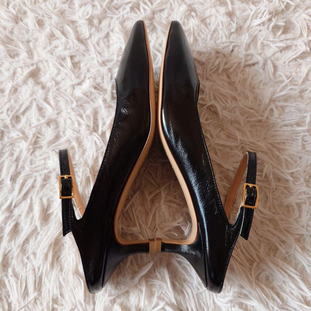 新品　ファビオルスコーニ　レザー　ストラップミュール　ポインテッドトゥ　箱付き