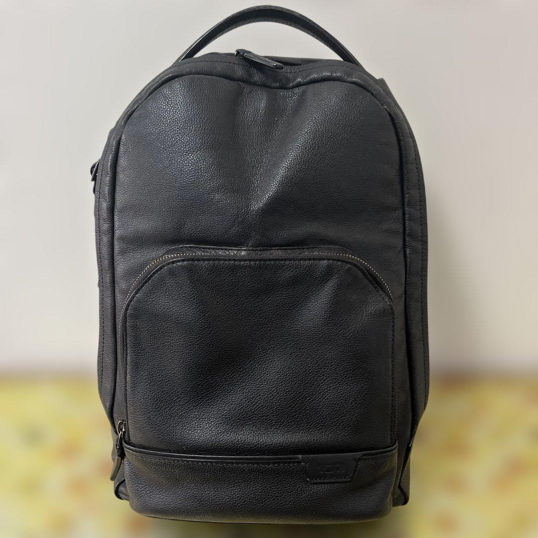 TUMI オールレザー　リュック　A4収納　希少サイズ