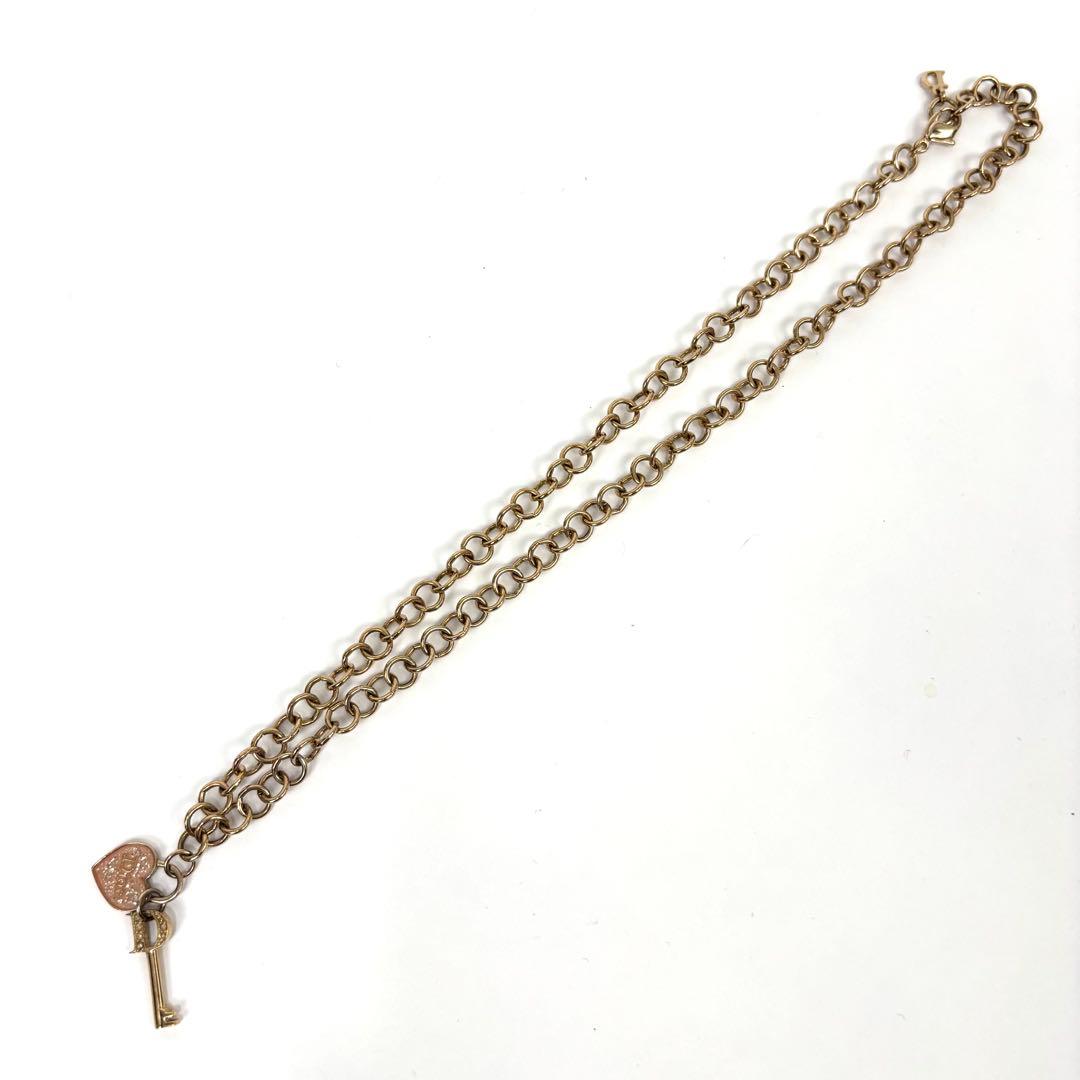 vintage クリスチャンディオール ハートロック＆鍵ネックレス