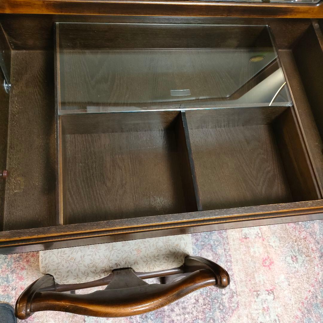 【たろいも】ATLANTA ドレッサー ＆ワゴン 鏡付き収納デスク