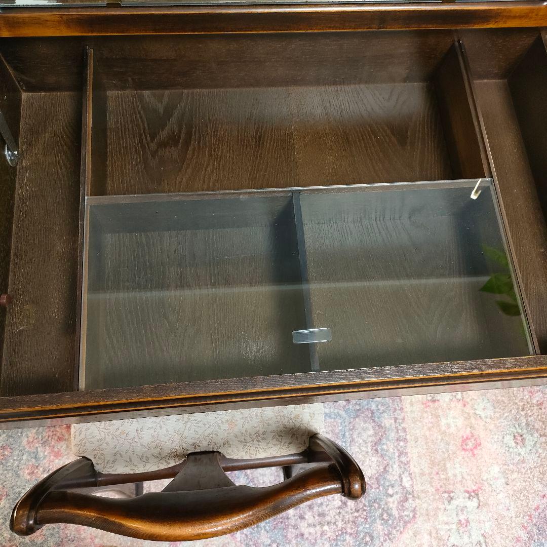 【たろいも】ATLANTA ドレッサー ＆ワゴン 鏡付き収納デスク