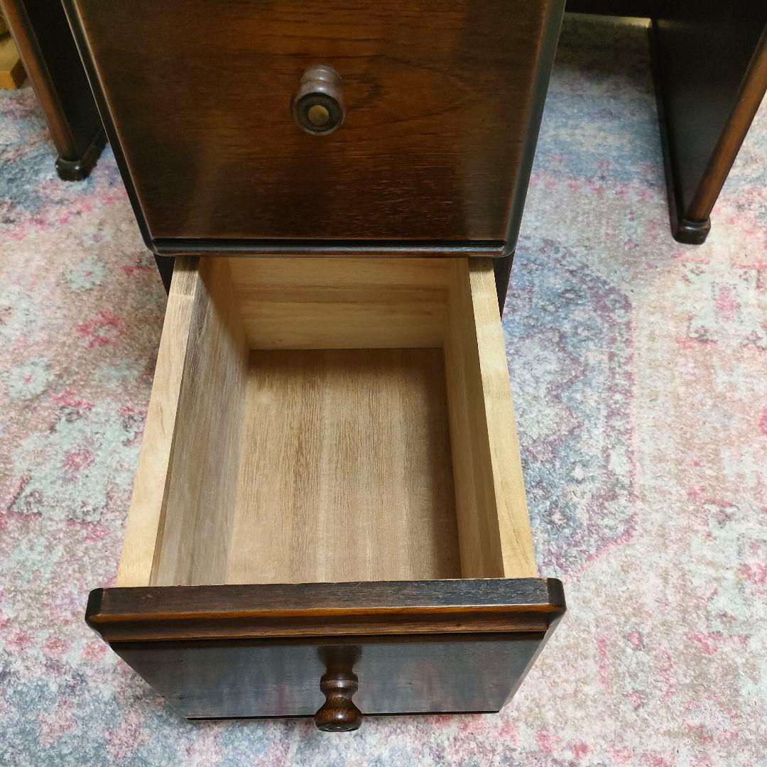 【たろいも】ATLANTA ドレッサー ＆ワゴン 鏡付き収納デスク