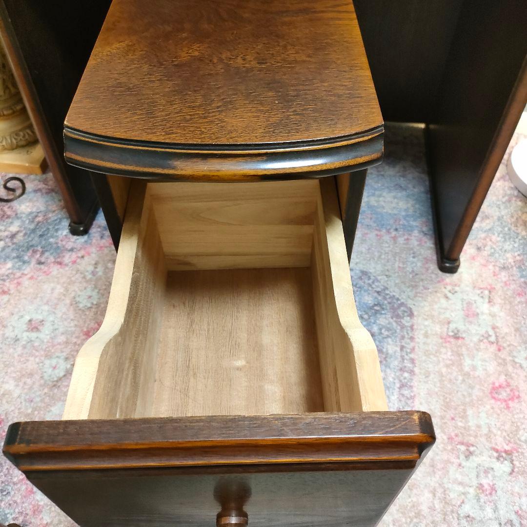 【たろいも】ATLANTA ドレッサー ＆ワゴン 鏡付き収納デスク