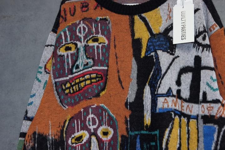 WACKO MARIA ワコマリア バスキア CREW NECK ニット XL