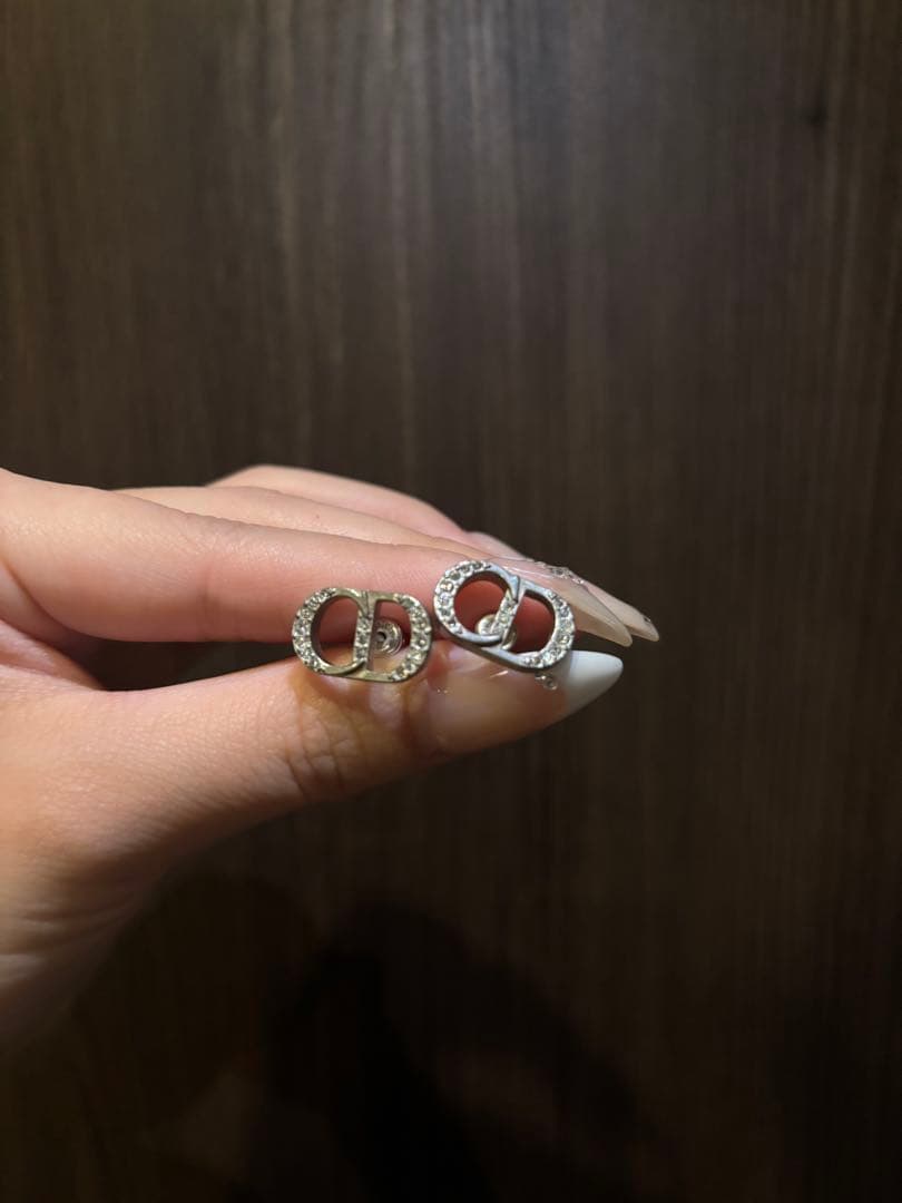 【新品・未使用】Dior ディオール CD Iconピアス シルバー＆クリスタル