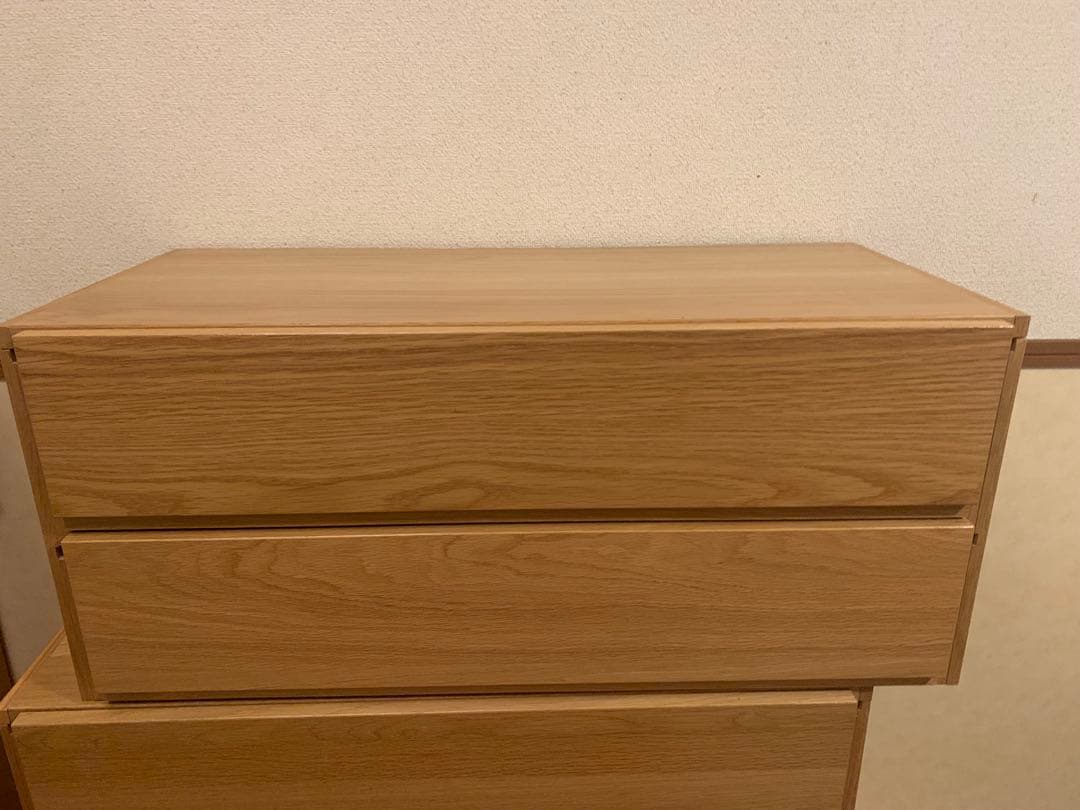 ①★無印★ユニットシェルフ★ ボックス★引き出し★オーク材★旧タイプ