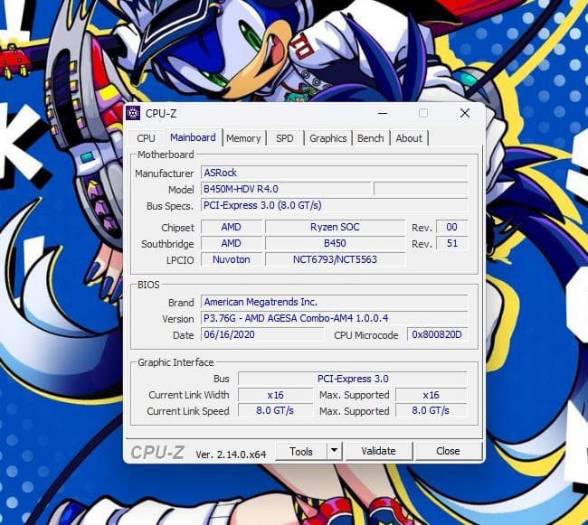Ryzen2600＋B450M＋16GB のマザーボードセット