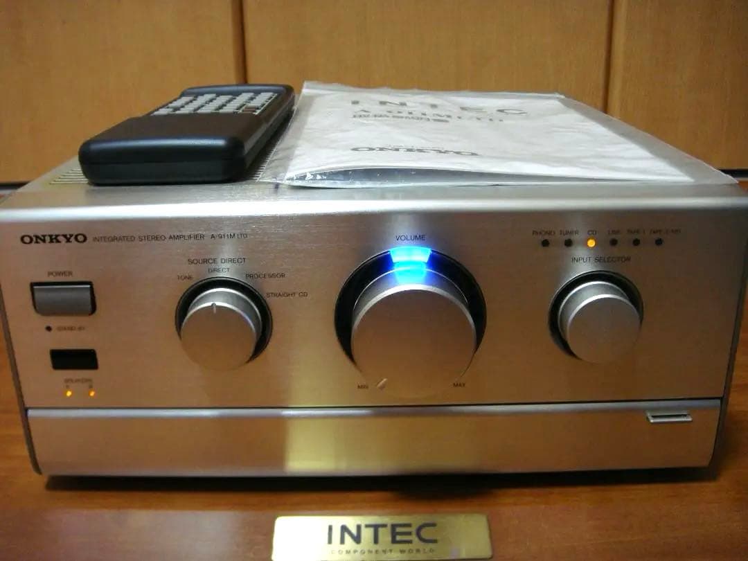 整備済 程度良 ONKYOオンキョー アンプ A-911M LTDリモコン取説付