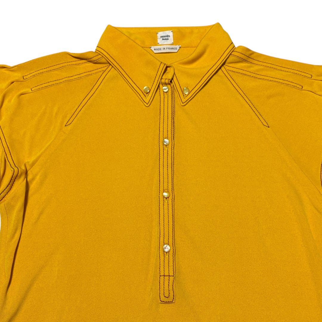 HERMES エルメス ゴルチェ期 ジャージー ポロシャツ 38