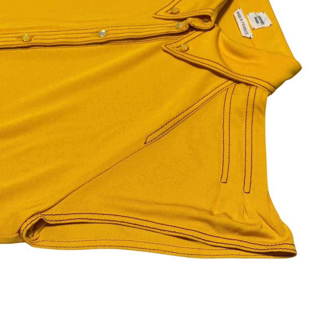 HERMES エルメス ゴルチェ期 ジャージー ポロシャツ 38
