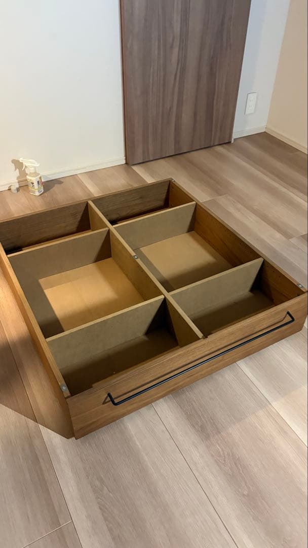 無印　ベッド下収納　ウォールナット