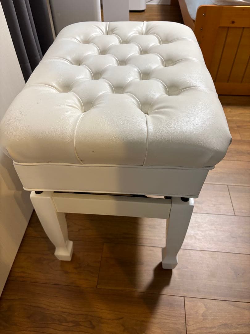 ピアノ椅子　ホワイト　ヨーロッパ風