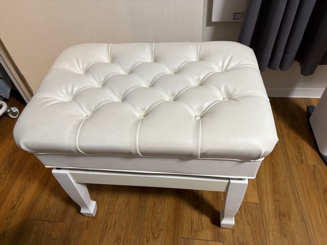 ピアノ椅子　ホワイト　ヨーロッパ風