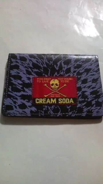 当時物 紫色 初期 クリームソーダ ヒョウ柄 パスケース パープル 豹柄 レア