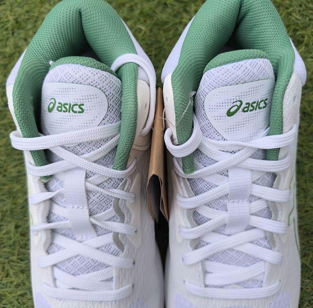 asics バスケットボールシューズ ホワイト/グリーン22.5cm