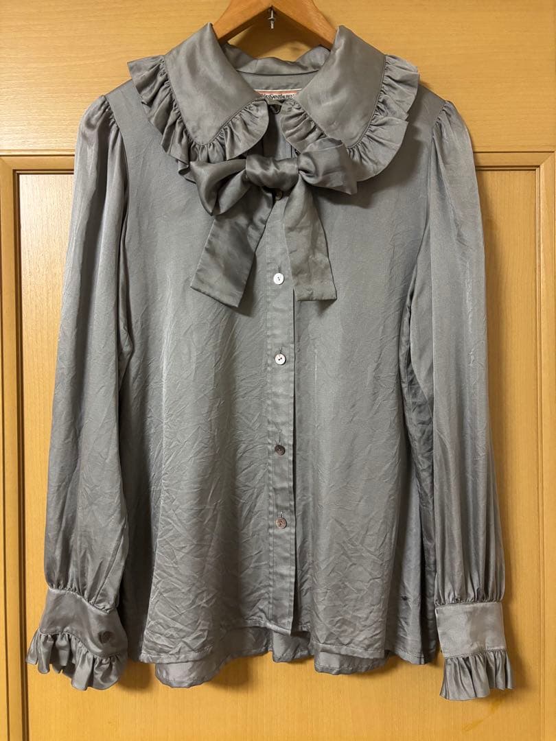 Yves Saint Laurent フリルシャツ/長袖ブラウス/シルク/S
