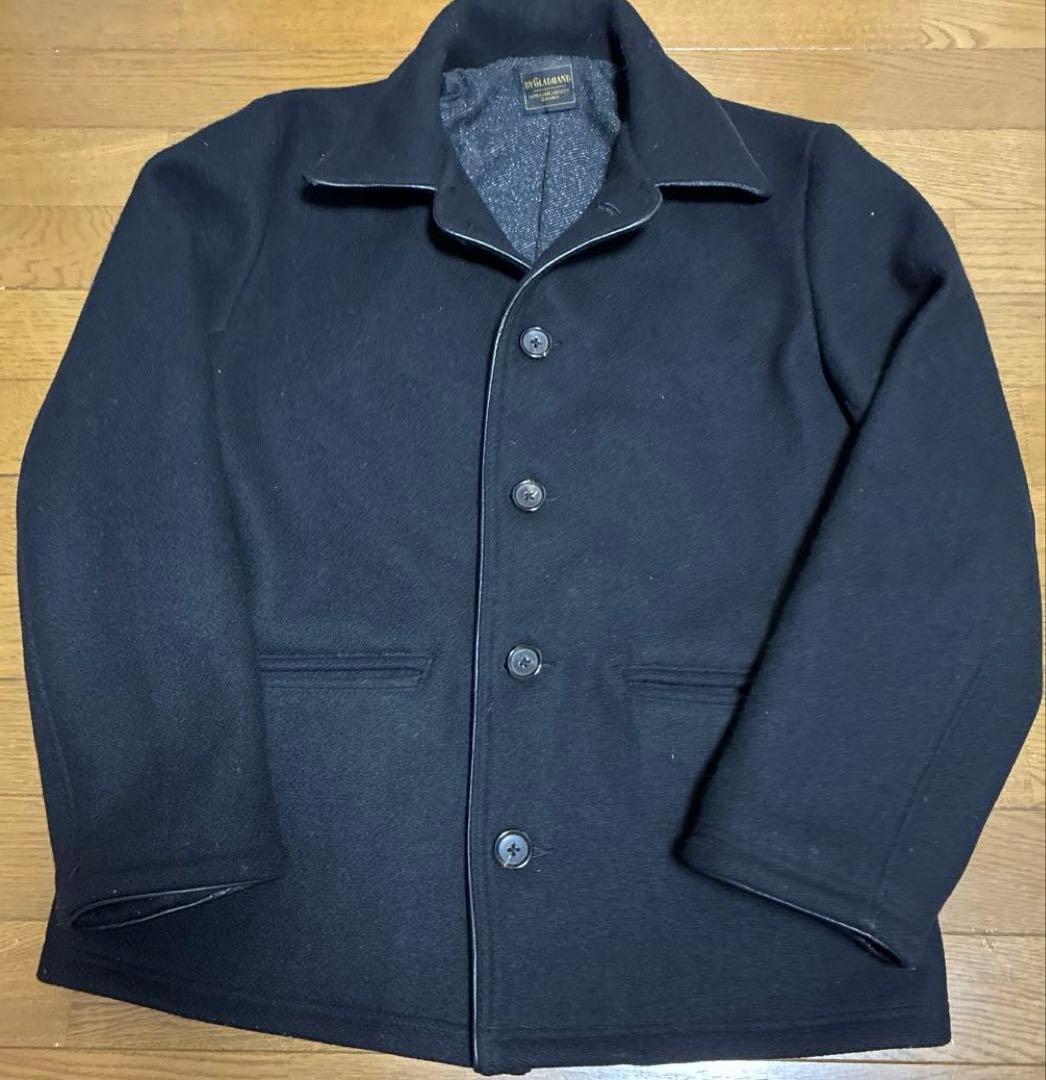 マ*ー様 BY GLADHAND ウールコート ジャケット ブラック L美品グラ