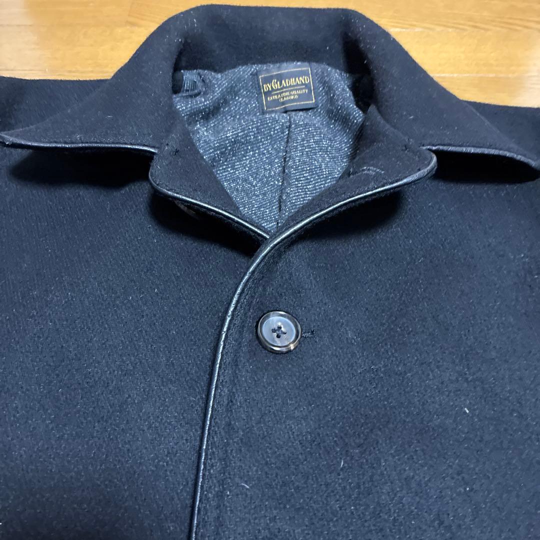 マ*ー様 BY GLADHAND ウールコート ジャケット ブラック L美品グラ