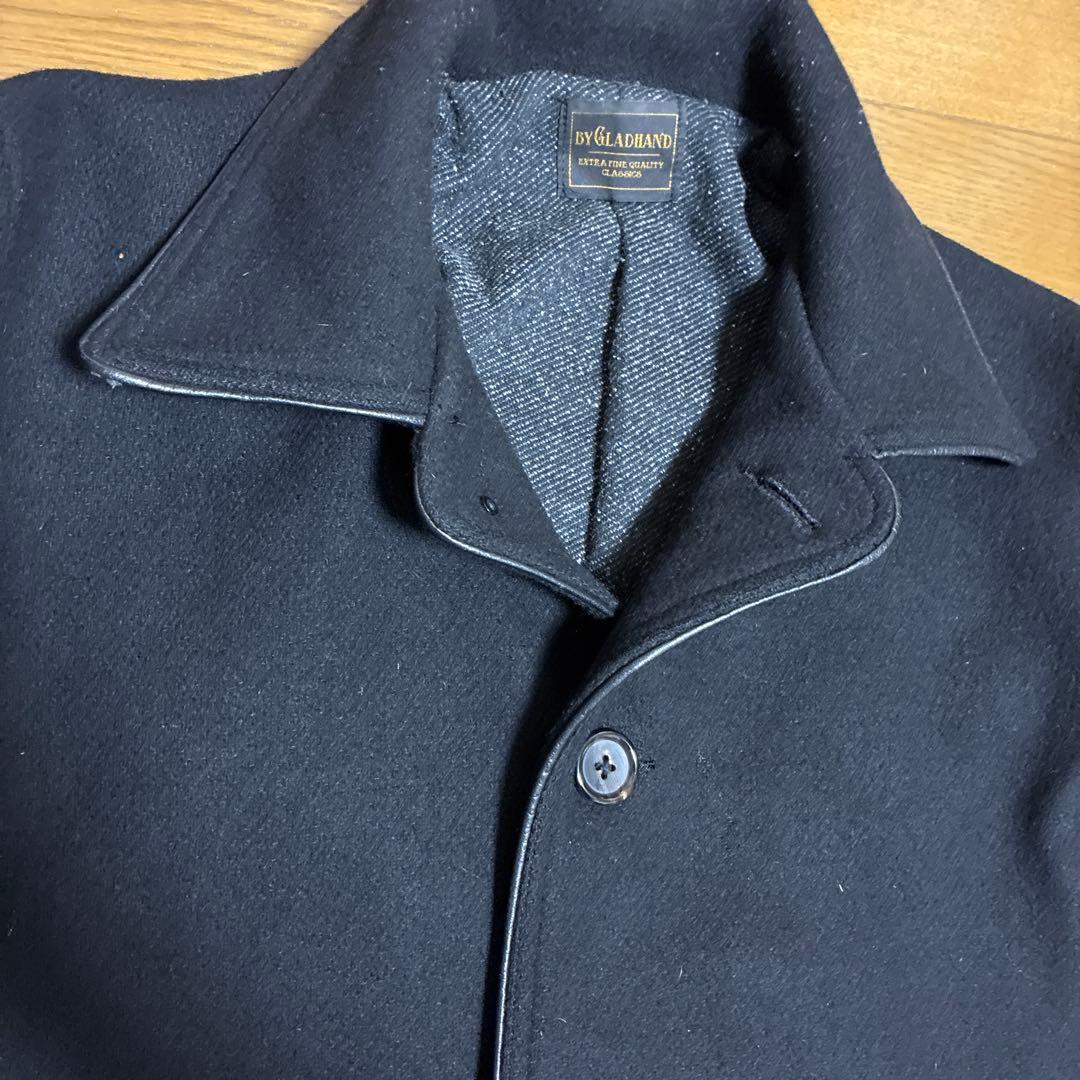 マ*ー様 BY GLADHAND ウールコート ジャケット ブラック L美品グラ