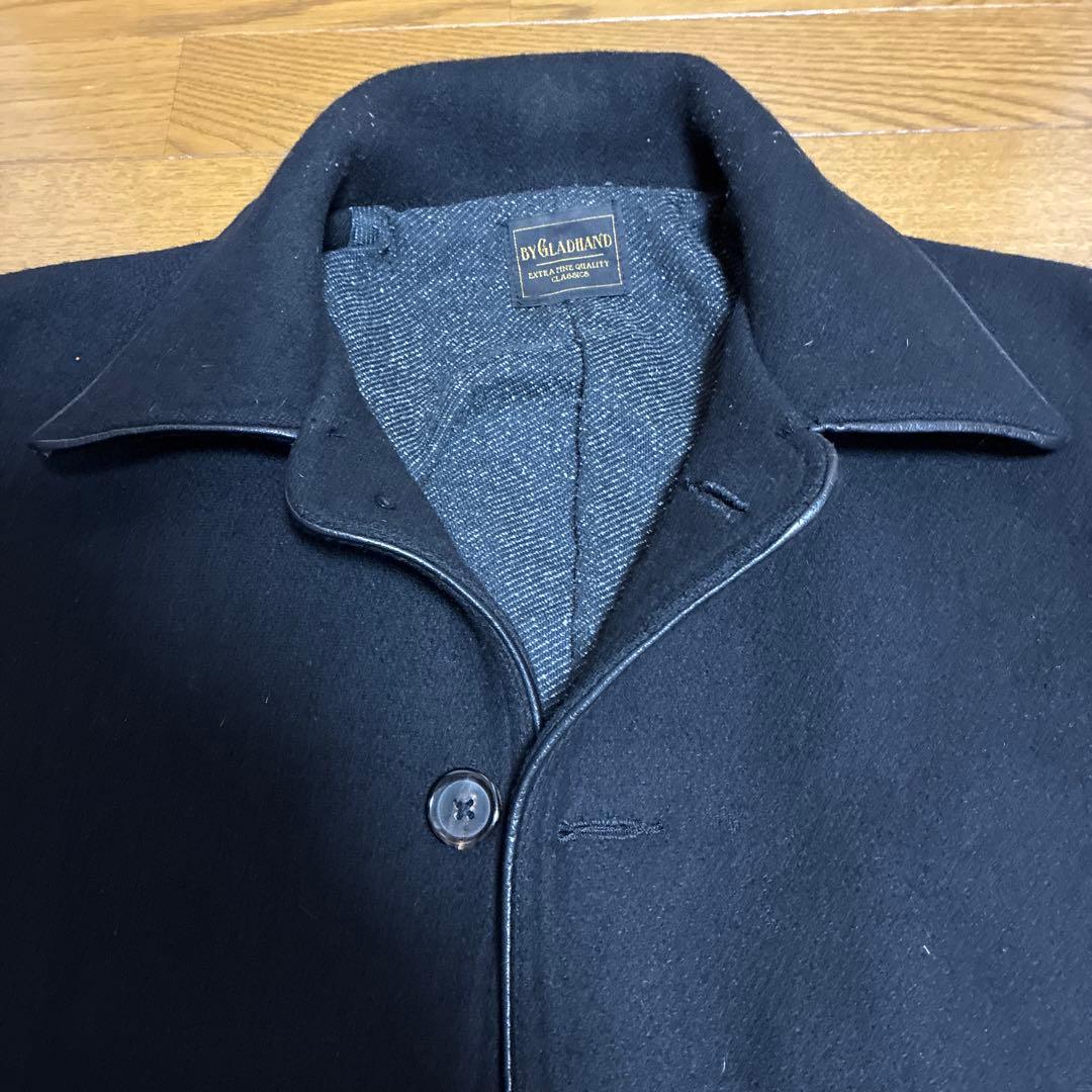 マ*ー様 BY GLADHAND ウールコート ジャケット ブラック L美品グラ