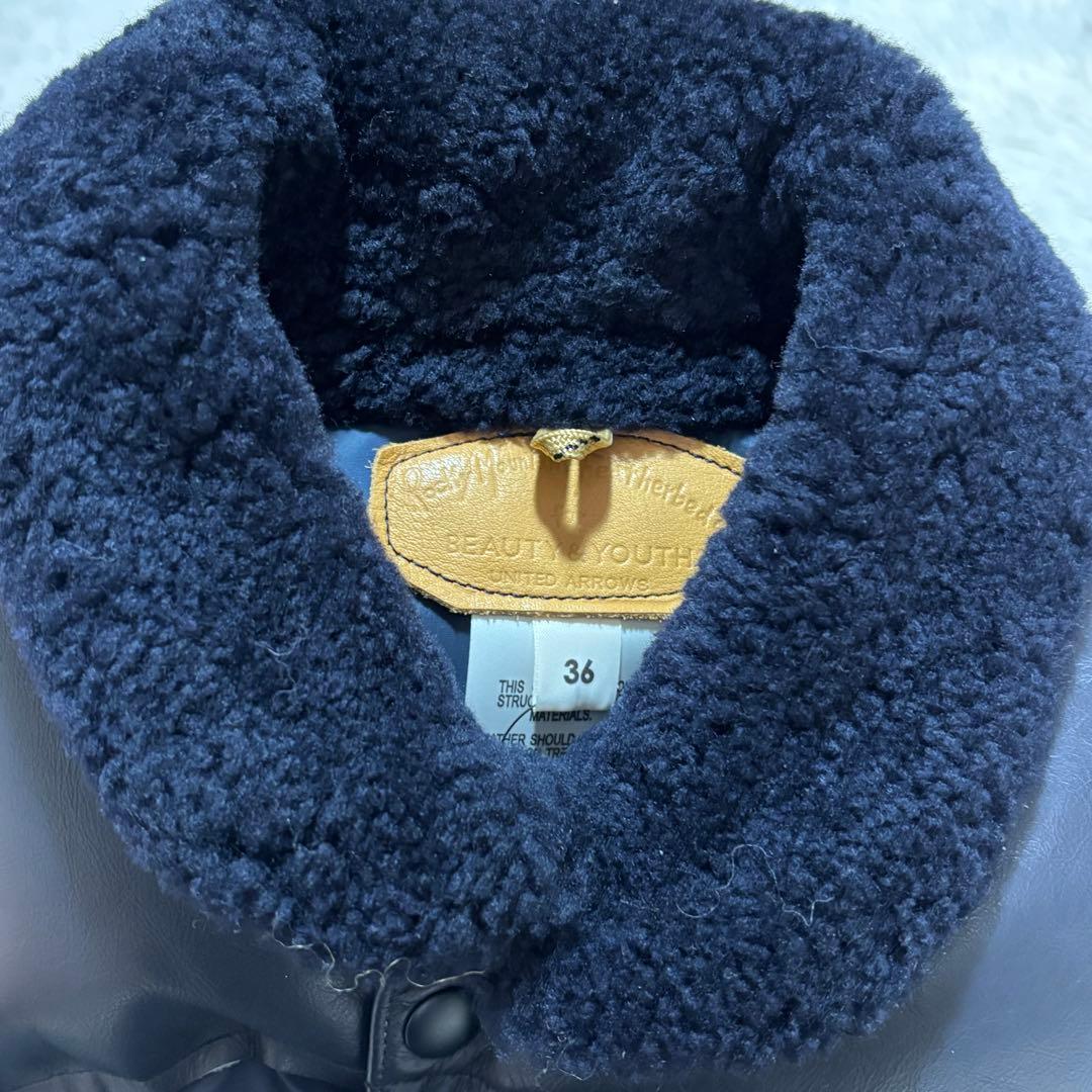 美品 ロッキーマウンテン ユナイテッドアローズ別注 レザーヨーク ダウンベスト