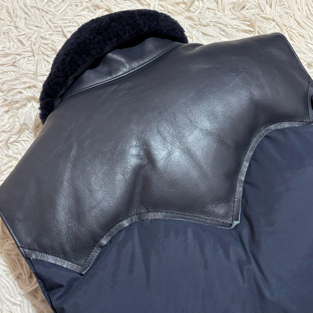 美品 ロッキーマウンテン ユナイテッドアローズ別注 レザーヨーク ダウンベスト