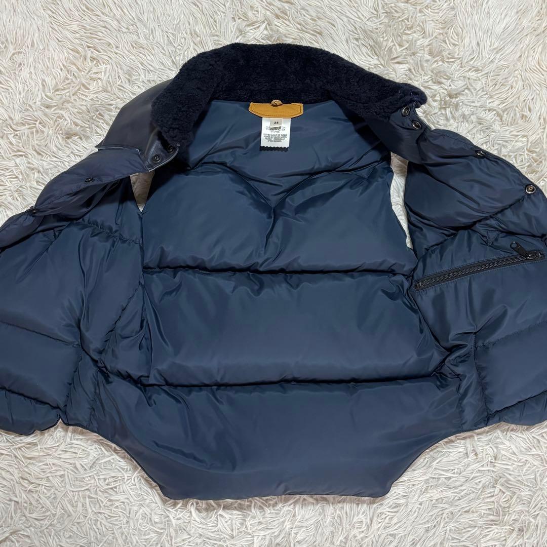 美品 ロッキーマウンテン ユナイテッドアローズ別注 レザーヨーク ダウンベスト