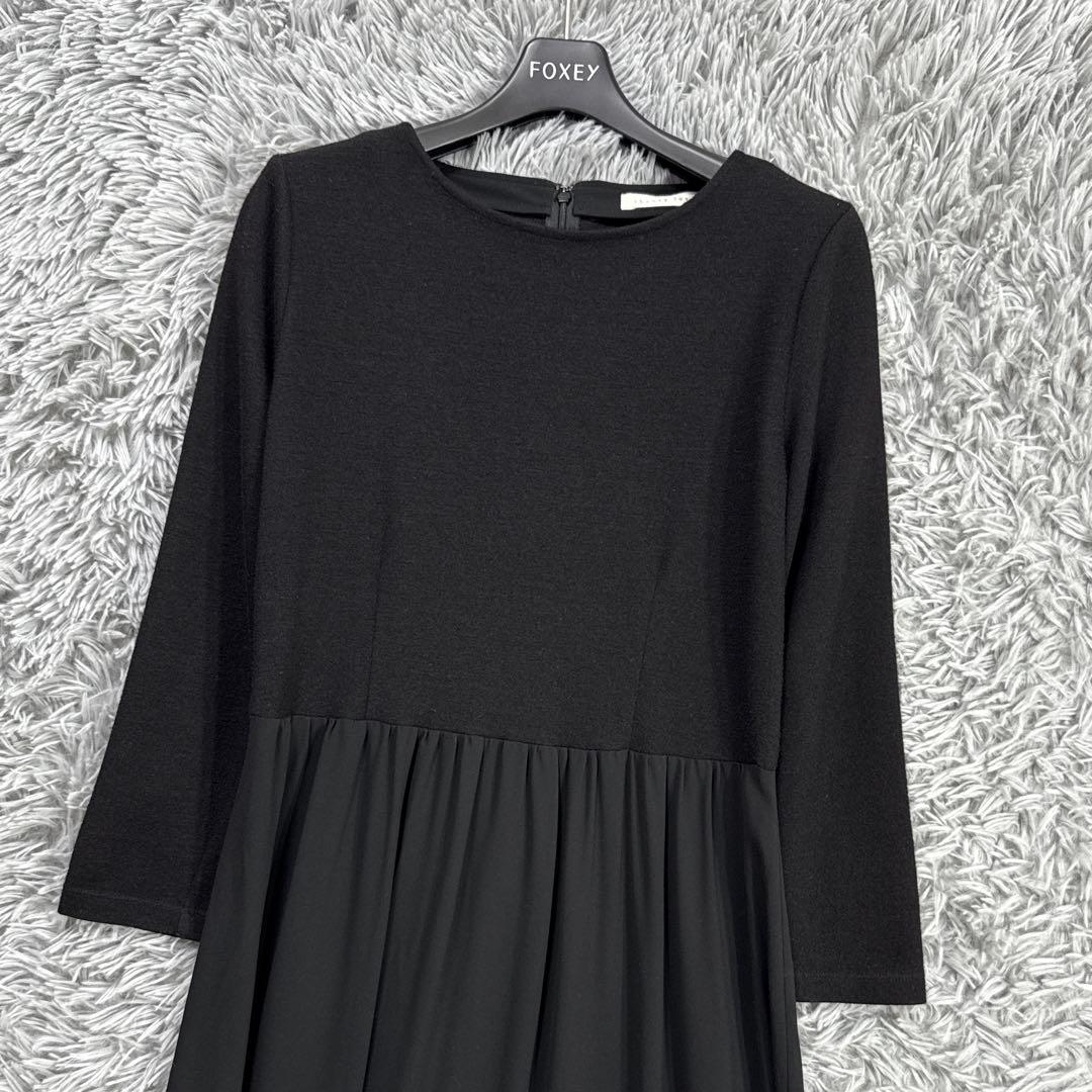 美品✨20AW セオリー ドッキングフレアドレスワンピース seol 長袖 38