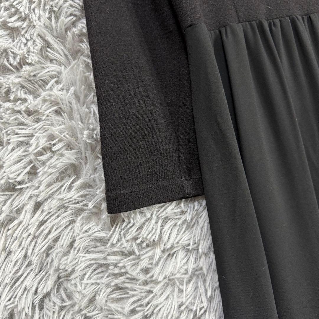 美品✨20AW セオリー ドッキングフレアドレスワンピース seol 長袖 38
