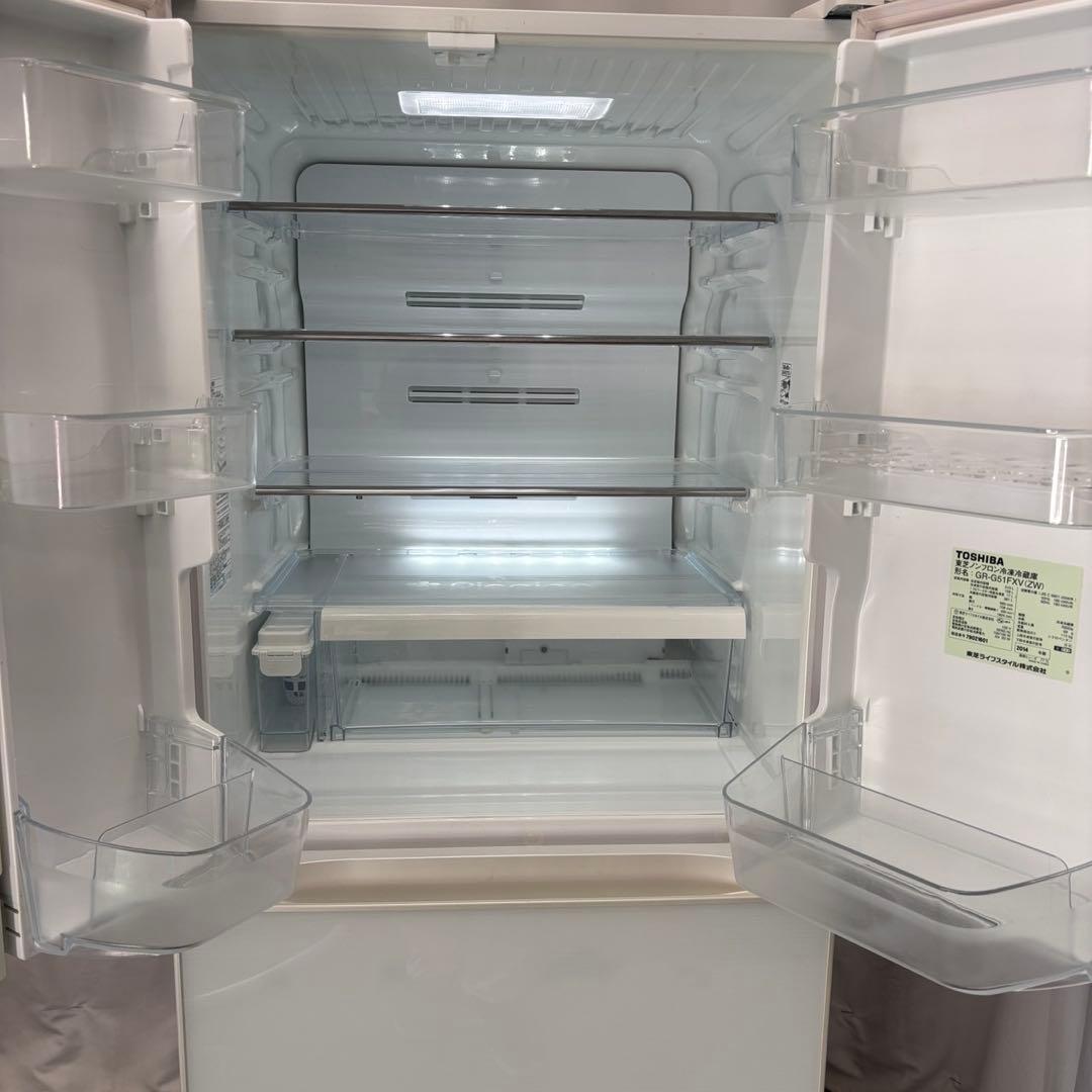 ★857　冷蔵庫　東芝　500-600ℓ　大型　安い　フレンチドア　設置無料