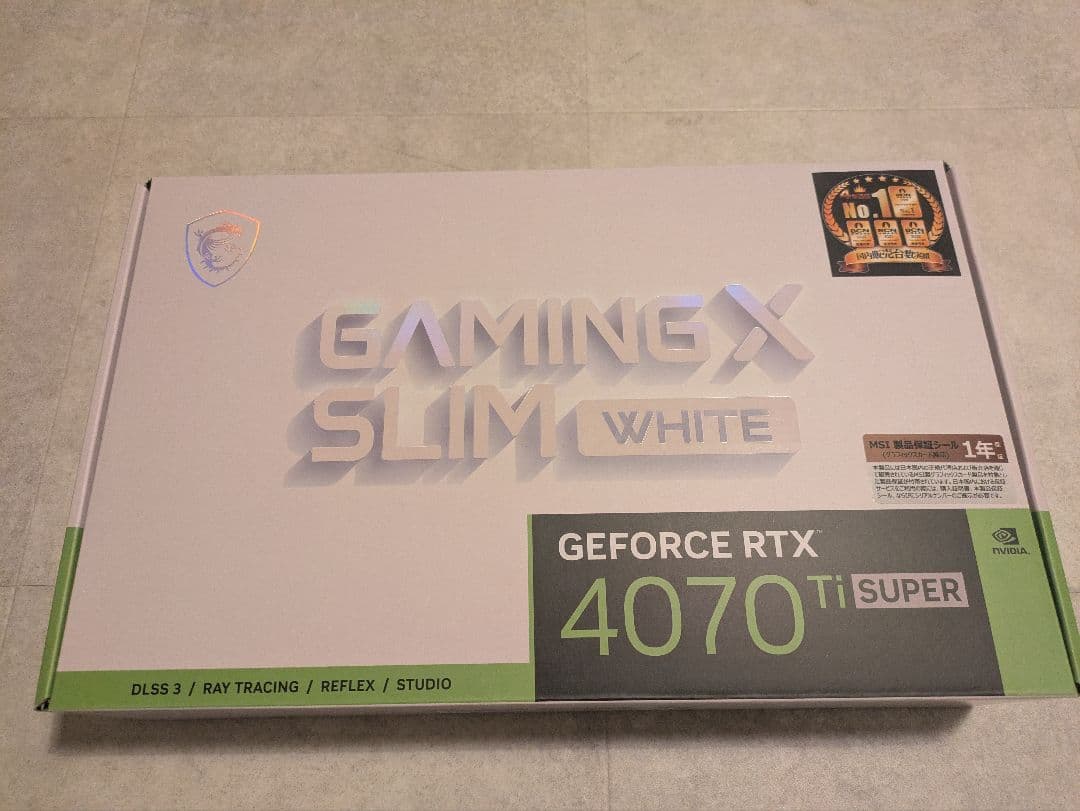 【MSI】4070TiSUPER 16G GAMING X SLIM WHITE