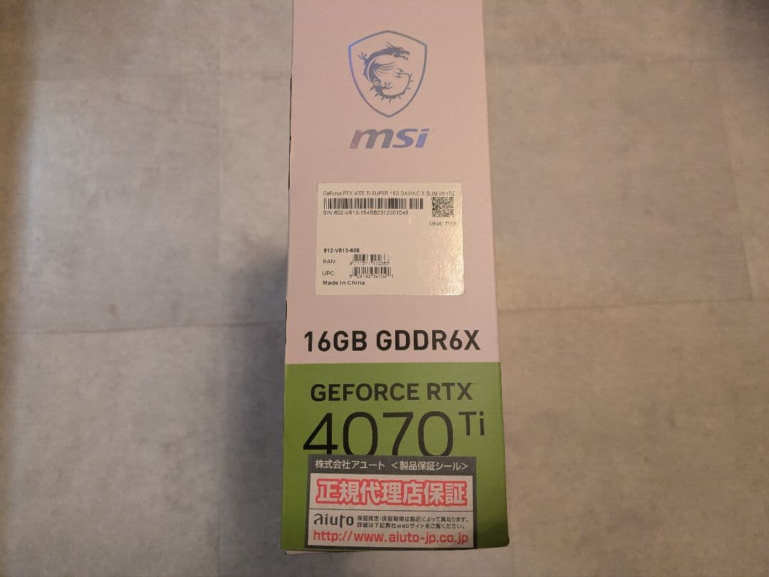 【MSI】4070TiSUPER 16G GAMING X SLIM WHITE