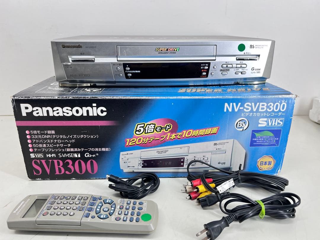 パナソニック VHSビデオデッキ NV-HXB10 リモコン AVケーブル