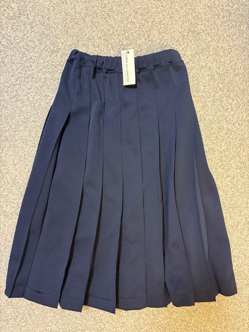 【新品未使用】COMME des GARÇONS ネイビー プリーツスカート S