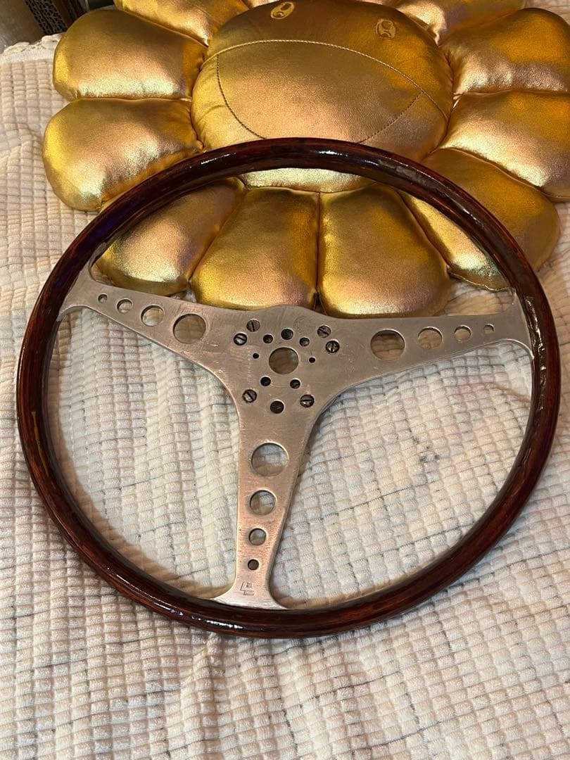 Les Leston 木製ステアリング DIY再塗装 ビンテージ