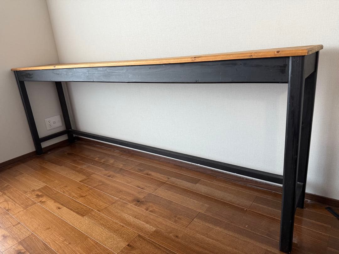 【特注・ヴィンテージ風ロングテーブル／自宅引取限定】　220x80x40