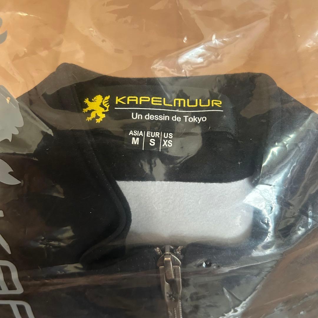 ■新品■　カペルミュール　M　サーモジャケット ボーダー ブラックデニムプリント