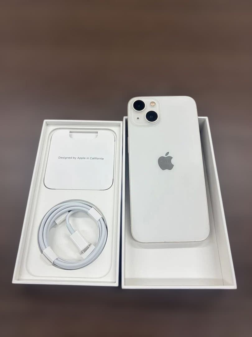【美品】iPhone 13 128GB スターライト （ホワイト）箱付
