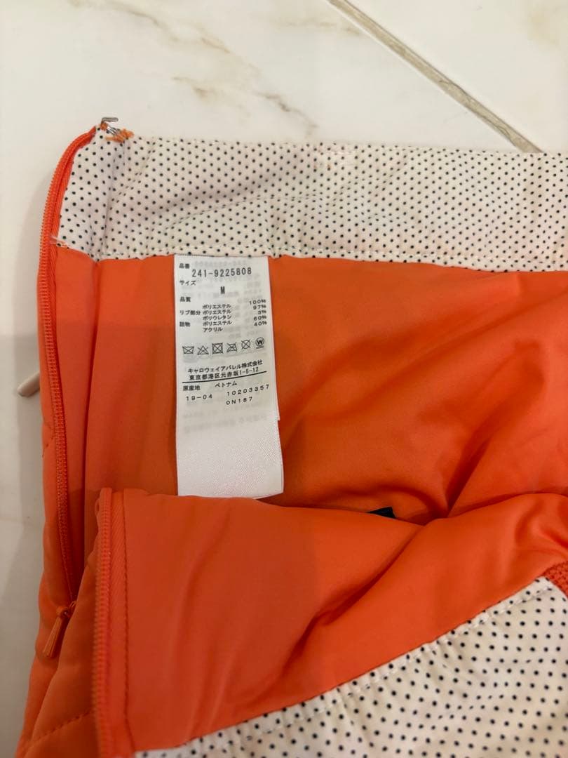 Callaway レディース ゴルフジャケットとスカート セット オレンジ