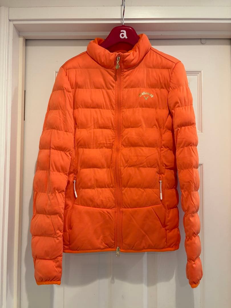 Callaway レディース ゴルフジャケットとスカート セット オレンジ