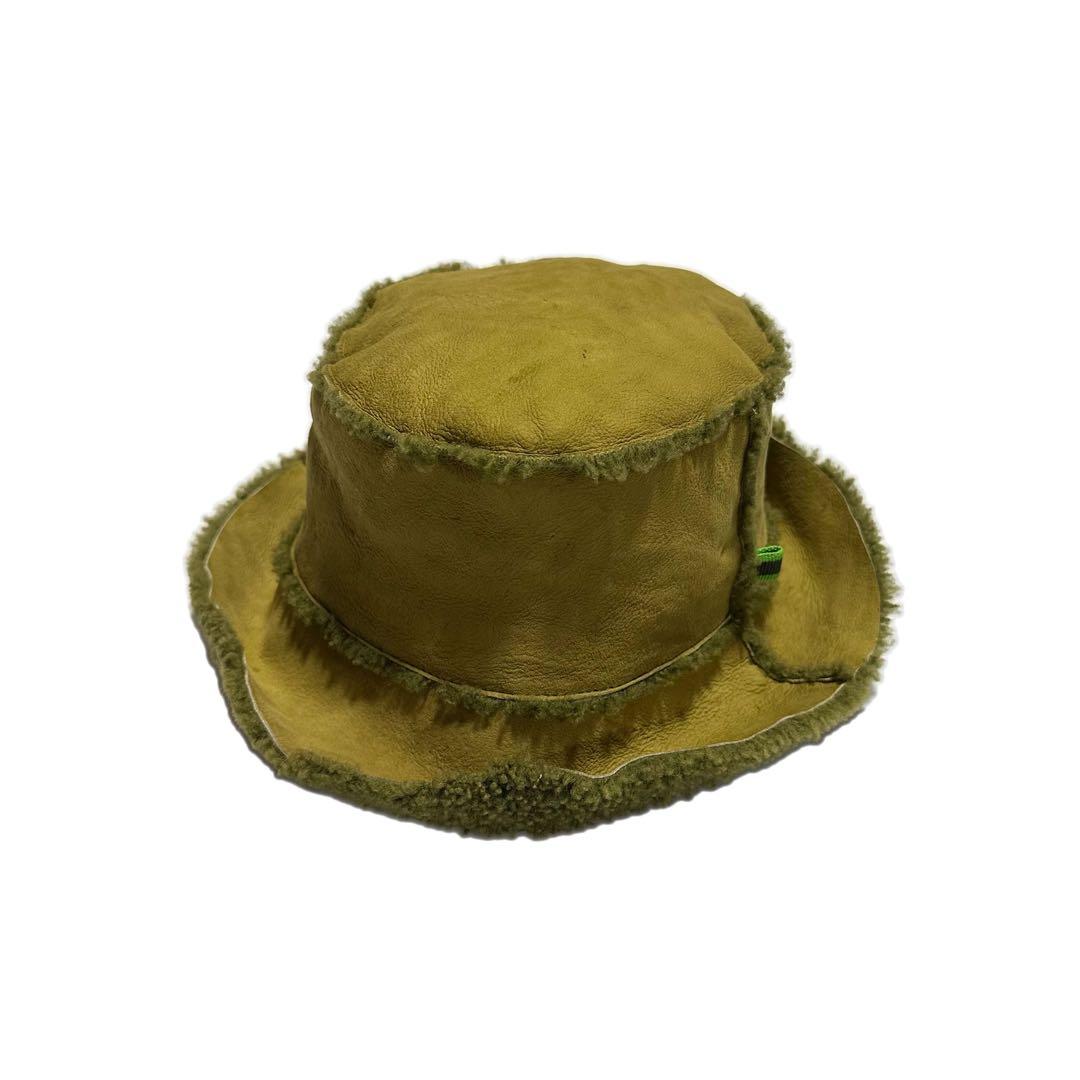 MIU MIU ミュウミュウ ムートンハット レザー メンズ 帽子 キャップ